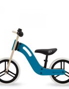 KINDERKRAFT Bicicleta de echilibru din lemn Uniq Turqouise cu scaun moale reglabil roti din spuma EVA maner pentru transport pana la 35 kg