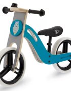 KINDERKRAFT Bicicleta de echilibru din lemn Uniq Turqouise cu scaun moale reglabil roti din spuma EVA maner pentru transport pana la 35 kg