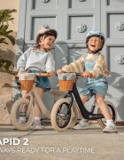 KINDERKRAFT Bicicleta de echilibru Rapid 2 Bizuu Beige cadru din aliaj de magneziu scaun reglabil clopotel si cos pentru jucarii