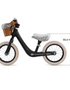KINDERKRAFT Bicicleta de echilibru Rapid 2 Bizuu Black cadru din aliaj de magneziu scaun reglabil clopotel si cos pentru jucarii