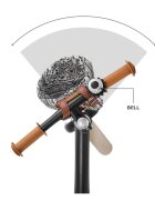 KINDERKRAFT Bicicleta de echilibru Rapid 2 Bizuu Black cadru din aliaj de magneziu scaun reglabil clopotel si cos pentru jucarii
