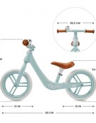 KINDERKRAFT Bicicleta fara pedale Fly Plus Baby Blue cu scaun reglabil pe inaltime cadru usor din magneziu roti din spuma Eva sarcina maxima 35 kg