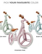 KINDERKRAFT Bicicleta fara pedale Fly Plus Baby Blue cu scaun reglabil pe inaltime cadru usor din magneziu roti din spuma Eva sarcina maxima 35 kg