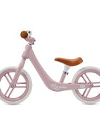KINDERKRAFT Bicicleta fara pedale Fly Plus Powder Pink cu scaun reglabil pe inaltime cadru usor din magneziu roti din spuma Eva sarcina maxima 35 kg