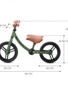 KINDERKRAFT Bicicleta pentru copii copii 2Way Next Light Green 10 inch scaun reglabil de la 31-39 cm roti spuma EVA ghidon reglabil pentru copii de la 2 ani pana la 35 kg unghi de viraj limitat