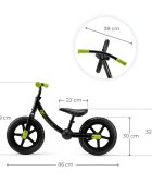 KINDERKRAFT Bicicleta pentru copii copii 2Way Next Offroad Black scaun reglabil de la 32-41 cm roti spuma EVA ghidon reglabil pentru copii de la 2 ani pana la 35 kg unghi de viraj limitat