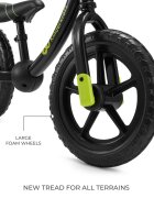 KINDERKRAFT Bicicleta pentru copii copii 2Way Next Offroad Black scaun reglabil de la 32-41 cm roti spuma EVA ghidon reglabil pentru copii de la 2 ani pana la 35 kg unghi de viraj limitat