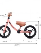 KINDERKRAFT Bicicleta pentru copii copii 2Way Next Rose Pink 10 inch scaun reglabil de la 31-39 cm roti spuma EVA ghidon reglabil pentru copii de la 2 ani pana la 35 kg unghi de viraj limitat