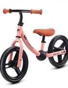 KINDERKRAFT Bicicleta pentru copii copii 2Way Next Rose Pink 10 inch scaun reglabil de la 31-39 cm roti spuma EVA ghidon reglabil pentru copii de la 2 ani pana la 35 kg unghi de viraj limitat
