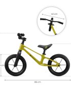 KINDERKRAFT Bicicleta pentru copii Eter Lime fara pedale roti 12 inch scaun ergonomic reglabil greutate admisa 35 kg