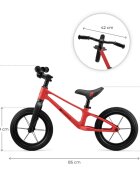 KINDERKRAFT Bicicleta pentru copii Eter Red fara pedale roti 12 inch scaun ergonomic reglabil greutate admisa 35 kg