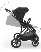 KINDERKRAFT Carucior 2 in 1 pentru copii Prime 3 Black suspensii suport reglabil pentru picioare greutate admisa 22 kg