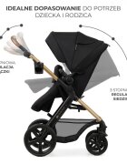 KINDERKRAFT Carucior 3 in 1 Moov 2 Pure Black