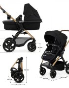 KINDERKRAFT Carucior 3 in 1 Moov 2 Pure Black