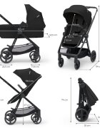 KINDERKRAFT Carucior 3 in 1 Newly classic black