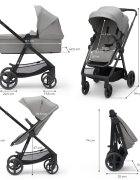 KINDERKRAFT Carucior 3 in 1 Newly moonlight grey