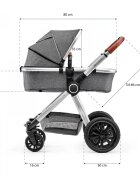KINDERKRAFT Carucior 3 in 1 Veo grey