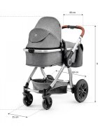 KINDERKRAFT Carucior 3 in 1 Veo grey