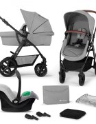 KINDERKRAFT Carucior multifunctional 3 in 1 Moov grey