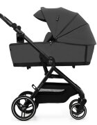 KINDERKRAFT Carucior pentru copii 3 in 1 Yoxi Moonlight Grey 0-22 kg cadru din aluminiu accesorii incluse