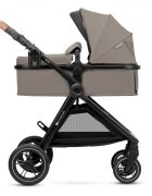 KINDERKRAFT Carucior pentru copii Esme Sand Beige 3 in 1 reversibil cu spatar si maner reglabil suportul pentru pahar husa pentru picioare husa de ploaie geanta