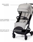 KINDERKRAFT Carucior pentru copii Indy 3 Coal Black cu spatar si suport pentru picioare reglabile cadru din aluminiu curea de transport greutate admisa 15 kg