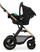 KINDERKRAFT Carucior pentru copii Moov 2 air Pure Black 4 in 1 multifunctional cu suspensii spatar reglabil maner ajustabil accesorii