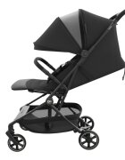 KINDERKRAFT Carucior pentru copii Nebo Midnight Black cadru din aluminiu compact compatibil avion greutate admisa 22 kg include geanta de transport si curea de umar