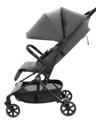 KINDERKRAFT Carucior pentru copii Nebo Platinum Grey cadru din aluminiu compact compatibil avion greutate admisa 22 kg include geanta de transport si curea de umar