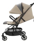 KINDERKRAFT Carucior pentru copii Nebo Soft Beige cadru din aluminiu compact compatibil avion greutate admisa 22 kg include geanta de transport si curea de umar