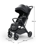 KINDERKRAFT Carucior pentru copii Nubi 3 Midnight Black autopliabil cadru din aluminiu greutate admisa 22 kg accesorii incluse