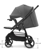 KINDERKRAFT Carucior pentru copii Trig 3 Granite Grey cu tava inclusa suspensii greutate admisa 22 kg