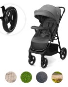 KINDERKRAFT Carucior pentru copii Trig 3 Granite Grey cu tava inclusa suspensii greutate admisa 22 kg