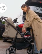 KINDERKRAFT Carucior pentru copii Trig 3 Onyx Black cu tava inclusa suspensii greutate admisa 22 kg