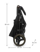 KINDERKRAFT Carucior pentru copii Trig 3 Onyx Black cu tava inclusa suspensii greutate admisa 22 kg