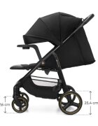 KINDERKRAFT Carucior pentru copii Trig 3 Onyx Black cu tava inclusa suspensii greutate admisa 22 kg