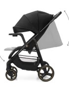 KINDERKRAFT Carucior pentru copii Trig 3 Onyx Black cu tava inclusa suspensii greutate admisa 22 kg