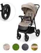 KINDERKRAFT Carucior pentru copii Trig 3 Stone Beige cu tava inclusa suspensii greutate admisa 22 kg