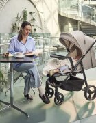 KINDERKRAFT Carucior pentru copii Trig 3 Stone Beige cu tava inclusa suspensii greutate admisa 22 kg