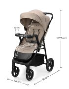KINDERKRAFT Carucior pentru copii Trig 3 Stone Beige cu tava inclusa suspensii greutate admisa 22 kg