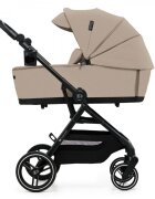 KINDERKRAFT Carucior pentru copii Yoxi Sand Beige 2 in 1 suspensii spatar reglabil maner ajustabil accesorii