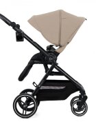 KINDERKRAFT Carucior pentru copii Yoxi Sand Beige 2 in 1 suspensii spatar reglabil maner ajustabil accesorii