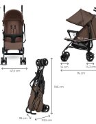 KINDERKRAFT Carucior sport pentru copii Tik Brown tip umbrela spatar reglabil suport reglabil pentru picioare
