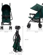 KINDERKRAFT Carucior sport Tik tip umbrela green forest spatar reglabil pozitie somn suport pentru picioare roti din spuma Eva greutate 65 kg