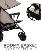 KINDERKRAFT Carucior sport Tik tip umbrela stone beige spatar reglabil pozitie somn suport pentru picioare roti din spuma Eva greutate 65 kg