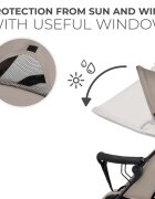 KINDERKRAFT Carucior sport Tik tip umbrela stone beige spatar reglabil pozitie somn suport pentru picioare roti din spuma Eva greutate 65 kg