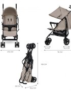 KINDERKRAFT Carucior sport Tik tip umbrela stone beige spatar reglabil pozitie somn suport pentru picioare roti din spuma Eva greutate 65 kg