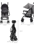 KINDERKRAFT Carucior sport Tik tip umbrela stone grey spatar reglabil pozitie somn suport pentru picioare roti din spuma Eva greutate redusa 65 kg