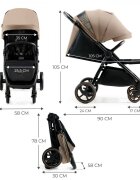 KINDERKRAFT Carucior sport ultra compact Mitzy 0-22 kg Linen Beige