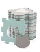 KINDERKRAFT Covoras de joaca Luno shapes puzzle 3D din spuma mint